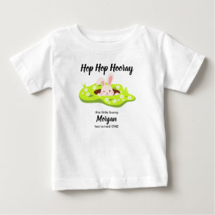 Camiseta De Bebé Hop Hop Hurra Algún Conejo Agujero del Conejo Cump