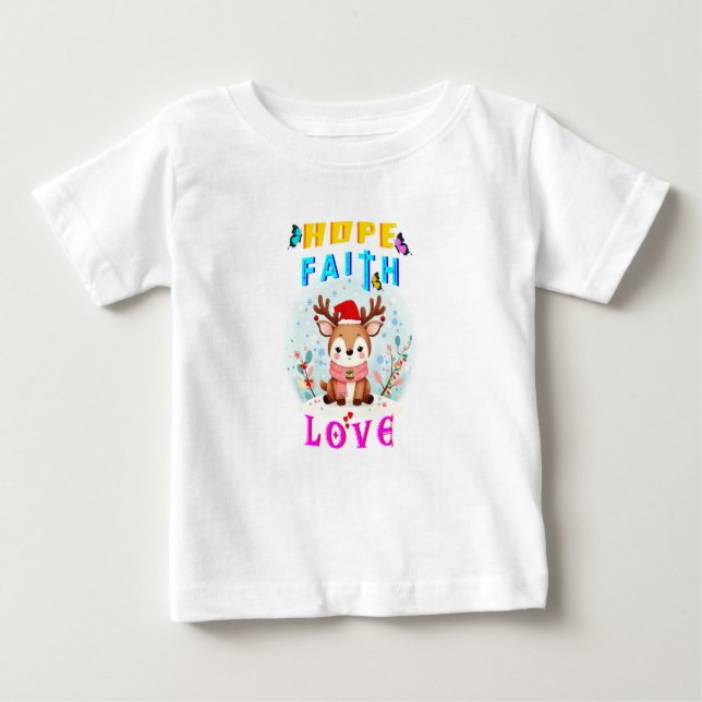 Camiseta De Bebé Hope Faith Love (Anverso)