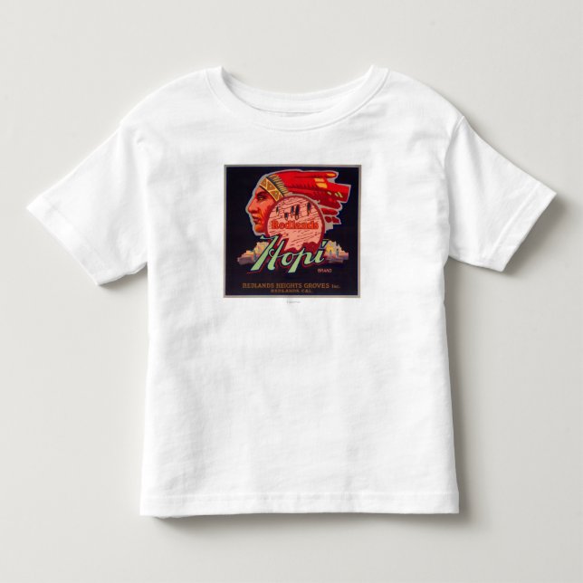Camiseta De Bebé Hopi LabelRedlands anaranjado, CA (Anverso)