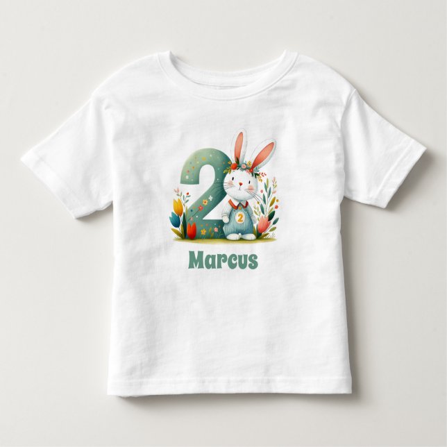 Camiseta De Bebé Hoppy Birthday Tee - Personalizar (Anverso)
