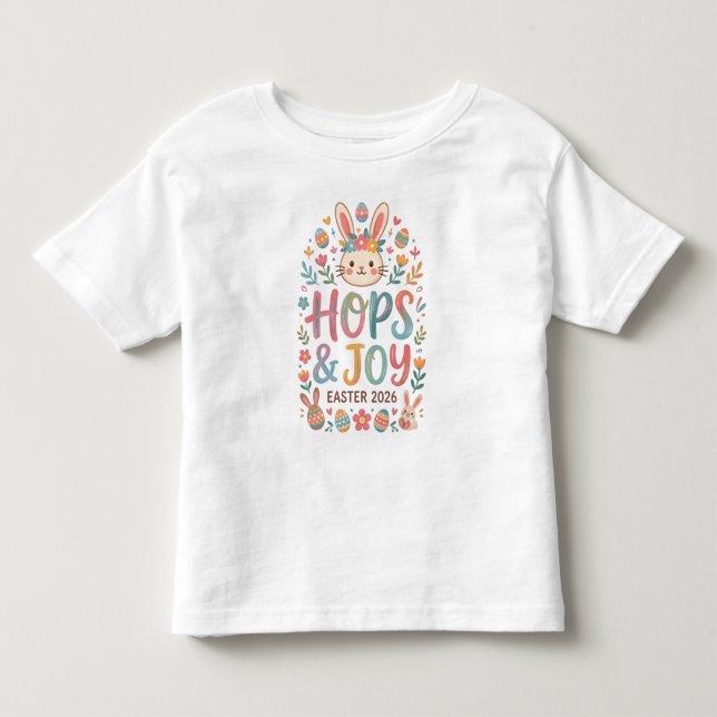 Camiseta De Bebé Hops & Joy Easter Shirt for Kids (Anverso)