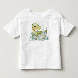 Camiseta De Bebé Hora de baño del adorable Dino
