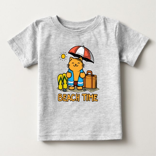 Camiseta De Bebé Hora de playa 1 (Anverso)