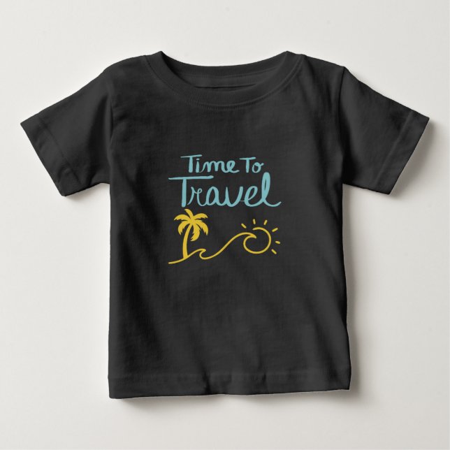 Camiseta De Bebé Hora de Viajar (Anverso)