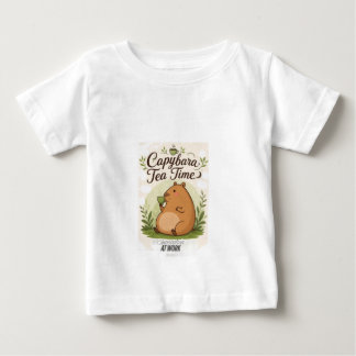 Camiseta De Bebé Hora del Té del Carpincho | Carpincho Bonito Bebie