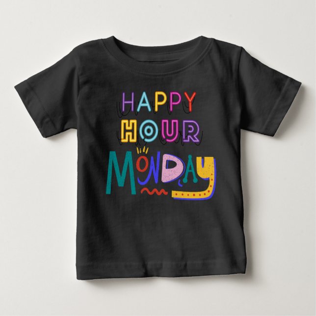 Camiseta De Bebé Hora feliz lunes (Anverso)