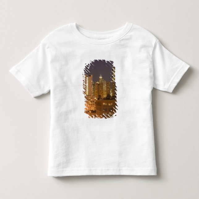 Camiseta De Bebé Horizonte de Chicago, Illinois, desde West Loop en (Anverso)