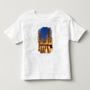 Camiseta De Bebé Horizonte de Chicago, Illinois, y río Chicago en
