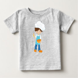 Camiseta De Bebé Horneando, Panadero, Pastelero, Chico Lindo, Cabel