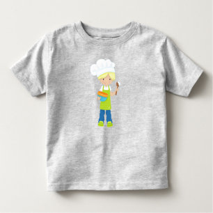Camiseta De Bebé Hornear, Baker, Panadería, Apron, Cute Boy, Pelo r