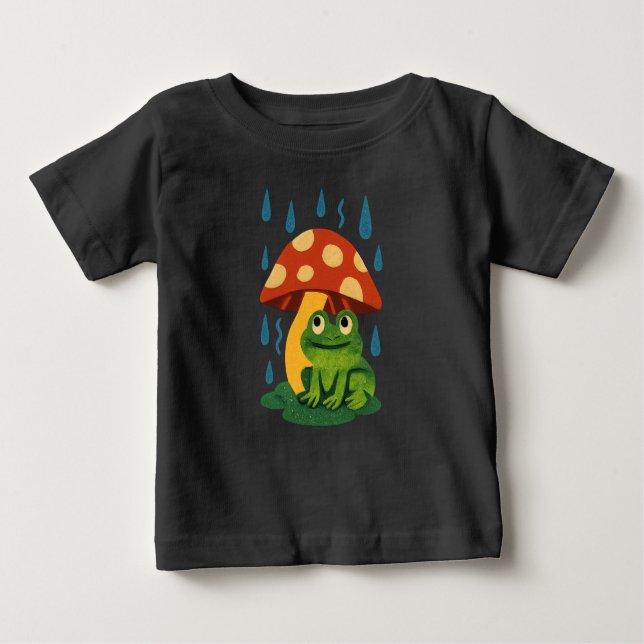 Camiseta De Bebé Horrible rana Personalizado bajo toadstool Lluvia  (Anverso)