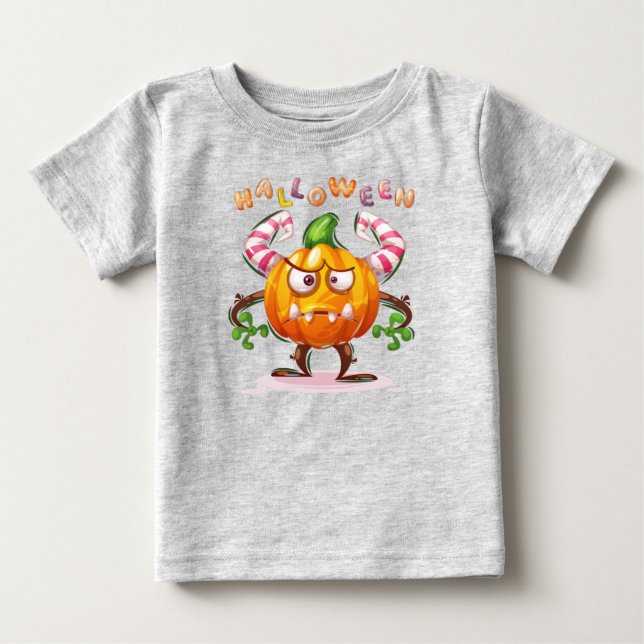 Camiseta De Bebé Horror Chilena Calabaza de Calabaza de Halloween L (Anverso)