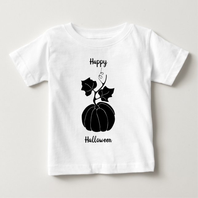 Camiseta De Bebé Horror de Black Happy Halloween (Anverso)