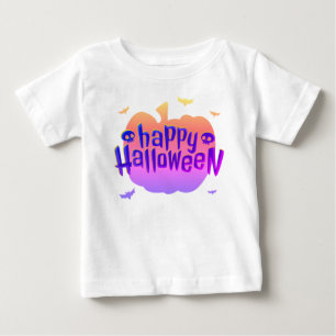 Camiseta De Bebé Horror de calabaza Feliz Niño de Halloween