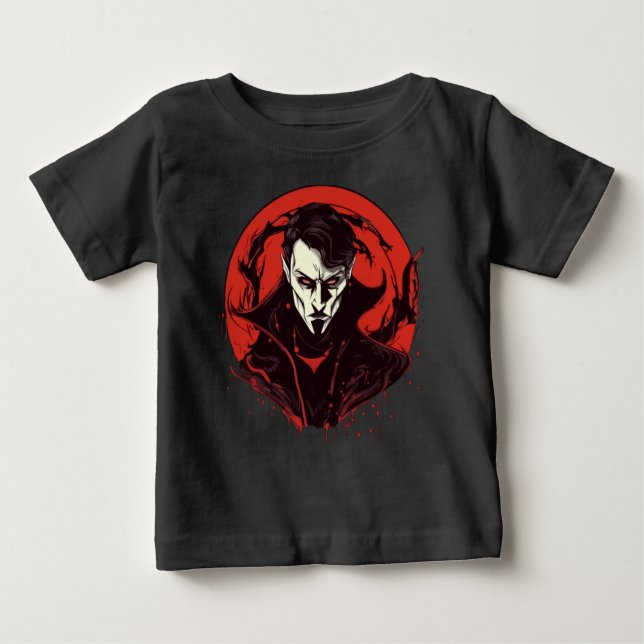 Camiseta De Bebé Horror de ojos rojos (Anverso)