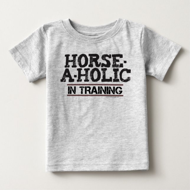 Camiseta De Bebé Horse-A-Holic In Training Toddler Long Sleeve (Anverso)