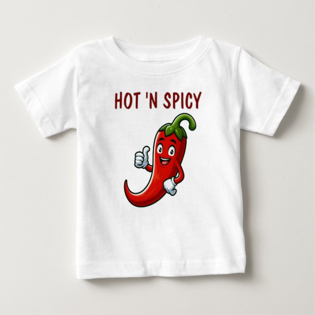 Camiseta De Bebé Hot and Spicy Lover (Anverso)