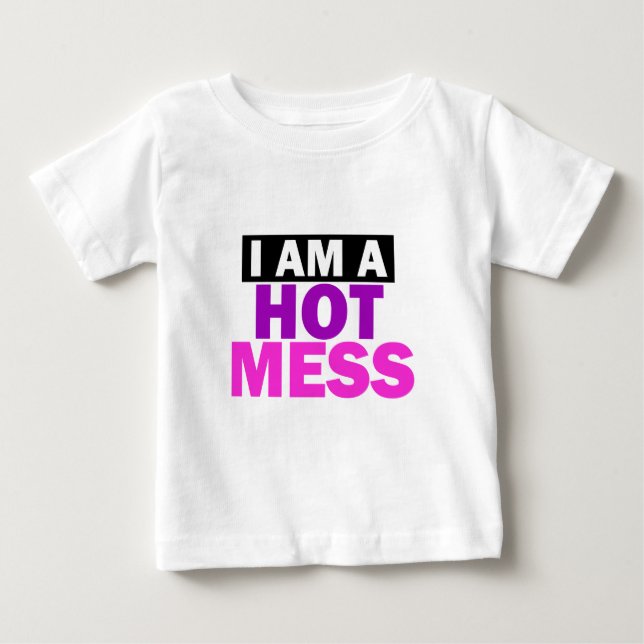 CAMISETA DE BEBÉ HOT MESS (Anverso)