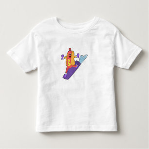 Camiseta De Bebé Hotdog como snowboarder con Sonowboard