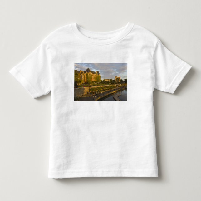 Camiseta De Bebé Hotel Empress y paseo marítimo del Inner Harbour, (Anverso)
