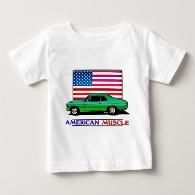 Camiseta De Bebé Hotrod muscular estadounidense (Anverso)