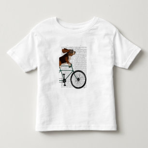 Camiseta De Bebé Hound Basset en la bicicleta