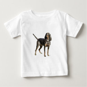 Camiseta De Bebé Hound estadounidense negro y tan negro