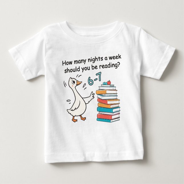 Camiseta De Bebé How Many Nights a Week Should You Be Reading 6-7 (Anverso)