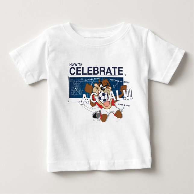 Camiseta De Bebé How to Celebrate a Goal With TAZ™ (Anverso)