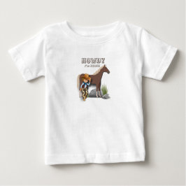 Camiseta De Bebé Howdy howie niños de primer cumpleaños con huellas
