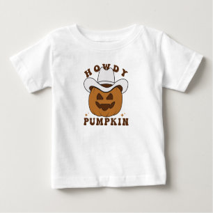 Camiseta De Bebé Howdy Pumpkin