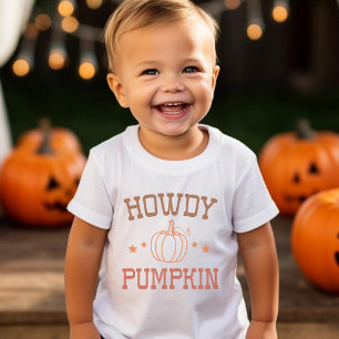 Camiseta De Bebé Howdy Pumpkin