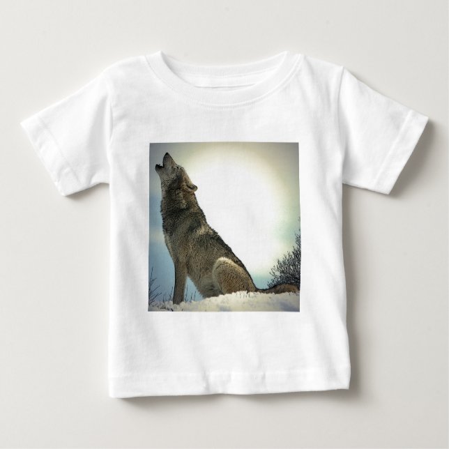 Camiseta De Bebé Howling Wolf (Anverso)