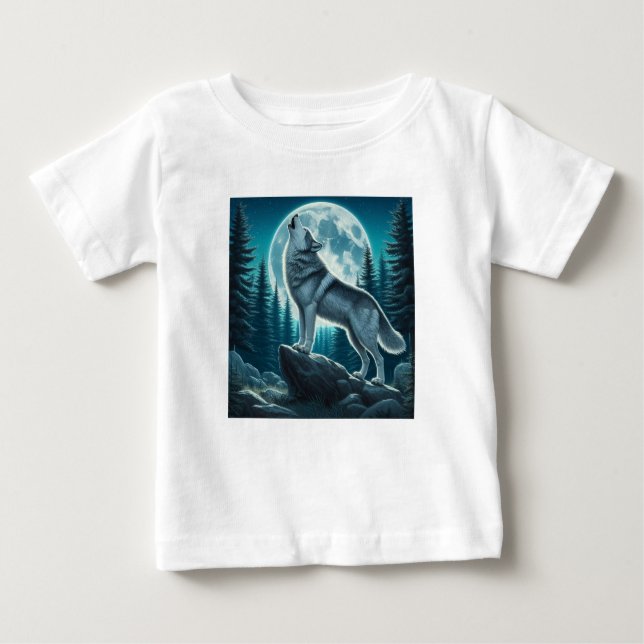 Camiseta De Bebé Howling Wolf (Anverso)