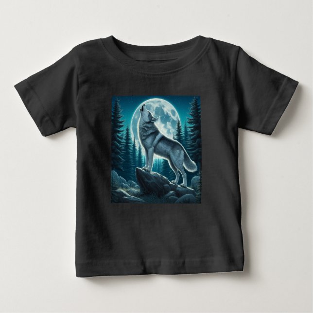 Camiseta De Bebé Howling Wolf (Anverso)