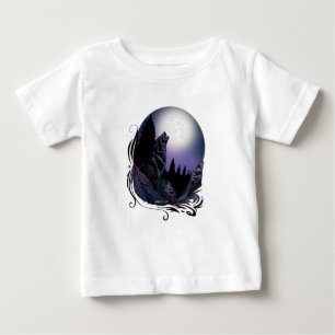 Camiseta De Bebé Howling Wolf (Diseño de firma)