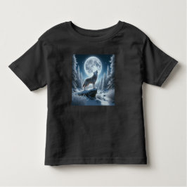Camiseta De Bebé Howling Wolf In Winter