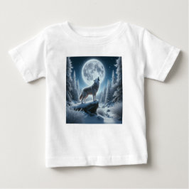 Camiseta De Bebé Howling Wolf In Winter