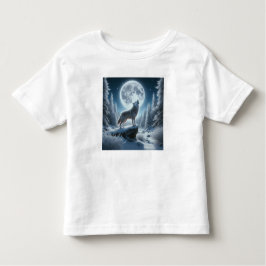 Camiseta De Bebé Howling Wolf In Winter