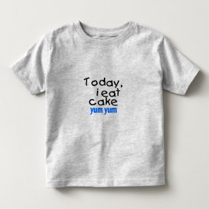 Camiseta De Bebé Hoy como pastel Yum Yum (azul)