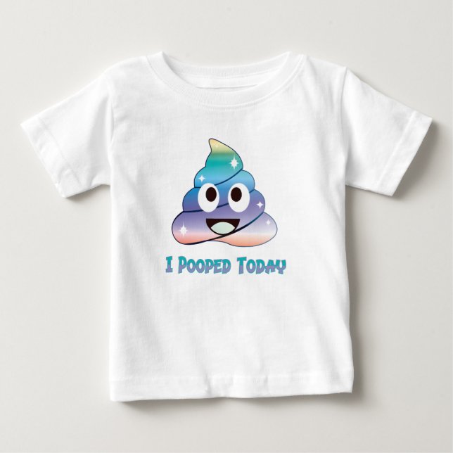 Camiseta De Bebé hoy defecé (Anverso)