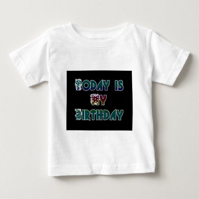 Camiseta De Bebé Hoy es mi arte de cumpleaños (Anverso)