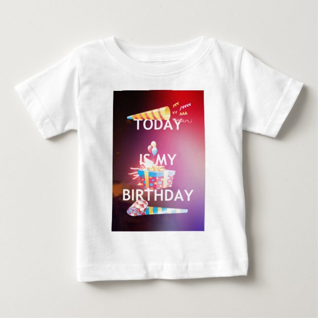 Camiseta De Bebé Hoy es mi arte de cumpleaños (Anverso)