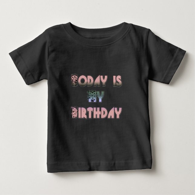Camiseta De Bebé Hoy es mi arte de cumpleaños (Anverso)