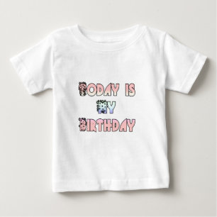 Camiseta De Bebé Hoy es mi arte de cumpleaños