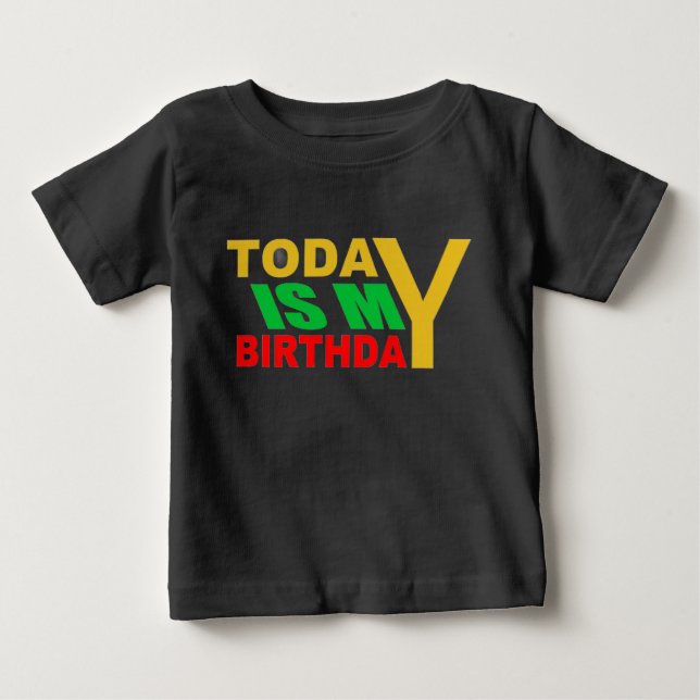 Camiseta De Bebé Hoy es mi cumpleaños (Anverso)