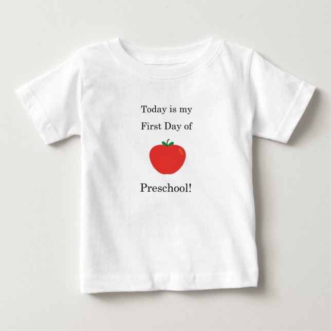 Camiseta De Bebé ¡Hoy es mi primer día de preescolar! (Anverso)