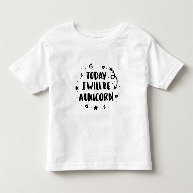 Camiseta De Bebé Hoy Seré Un Unicornio (Anverso)