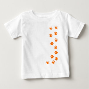 Camiseta De Bebé huella de pata - añade tu propio nombre o raza de
