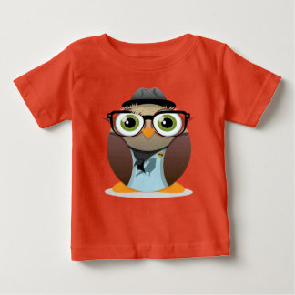 Camiseta De Bebé Huella pequeña de Hipster Owl